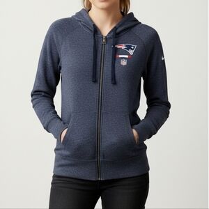 Nike Women's Patriots Zip Up Hoodie, Heathered Navy, Sz XS